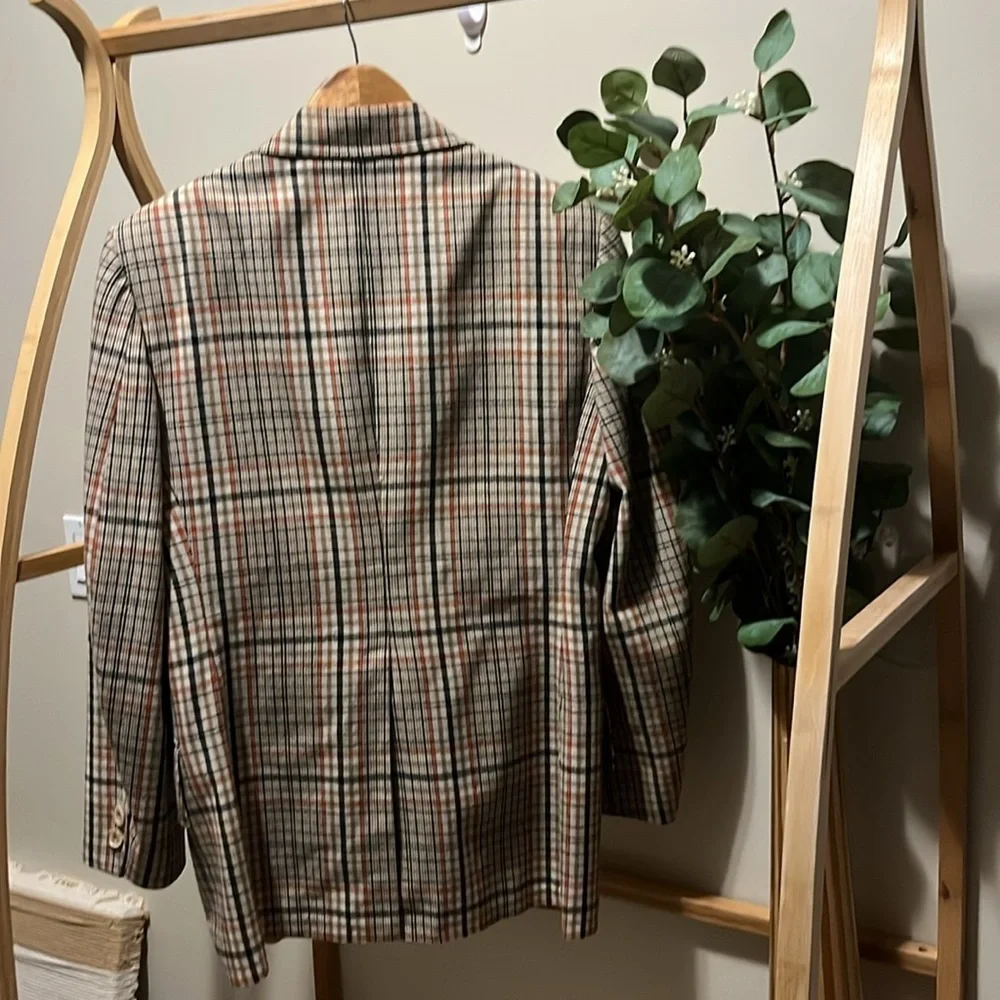 Vintage Park Row Plaid Blazer